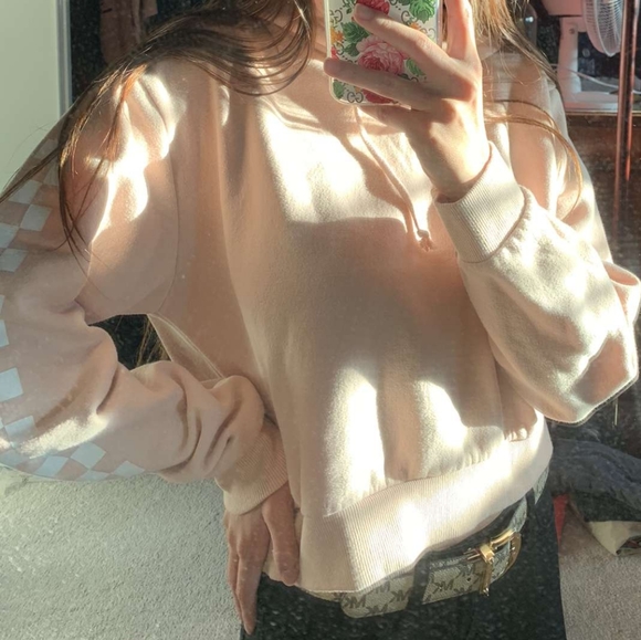 Vans Tops - VANS Dusty Pink Cropped Hoodie